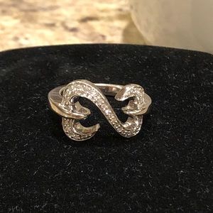 Jane Seymour Open Hearts Diamond & Sterling Ring